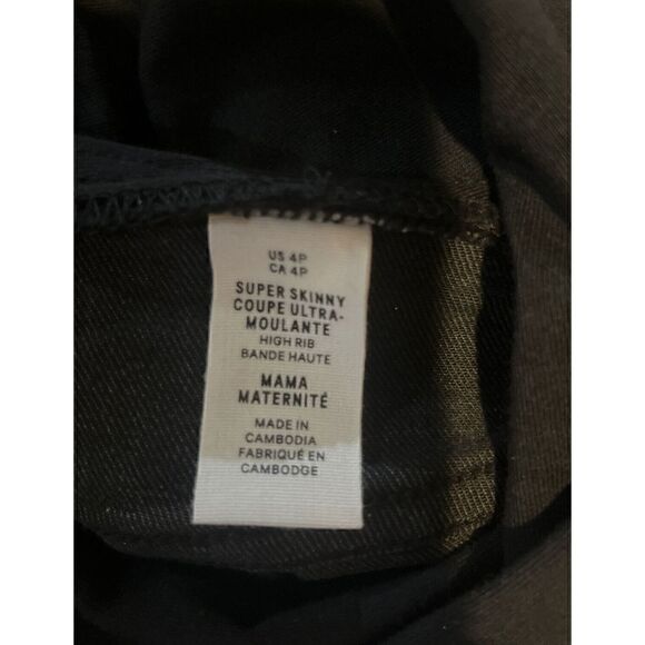 H&M Maternity Super Skinny High Rib MAMA Faded Black Stretchy Denim Jeans - 4P - Picture 2 of 11